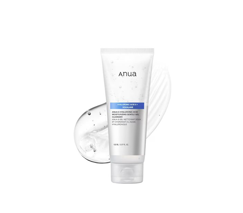 أنوا – منظف رغوي لطيف بحمض الهيالورونيك 8 + بانثينول – 150 مل  Anua – Hyaluronic Acid 8 + Panthenol Gentle Foaming Cleanser – 150ml