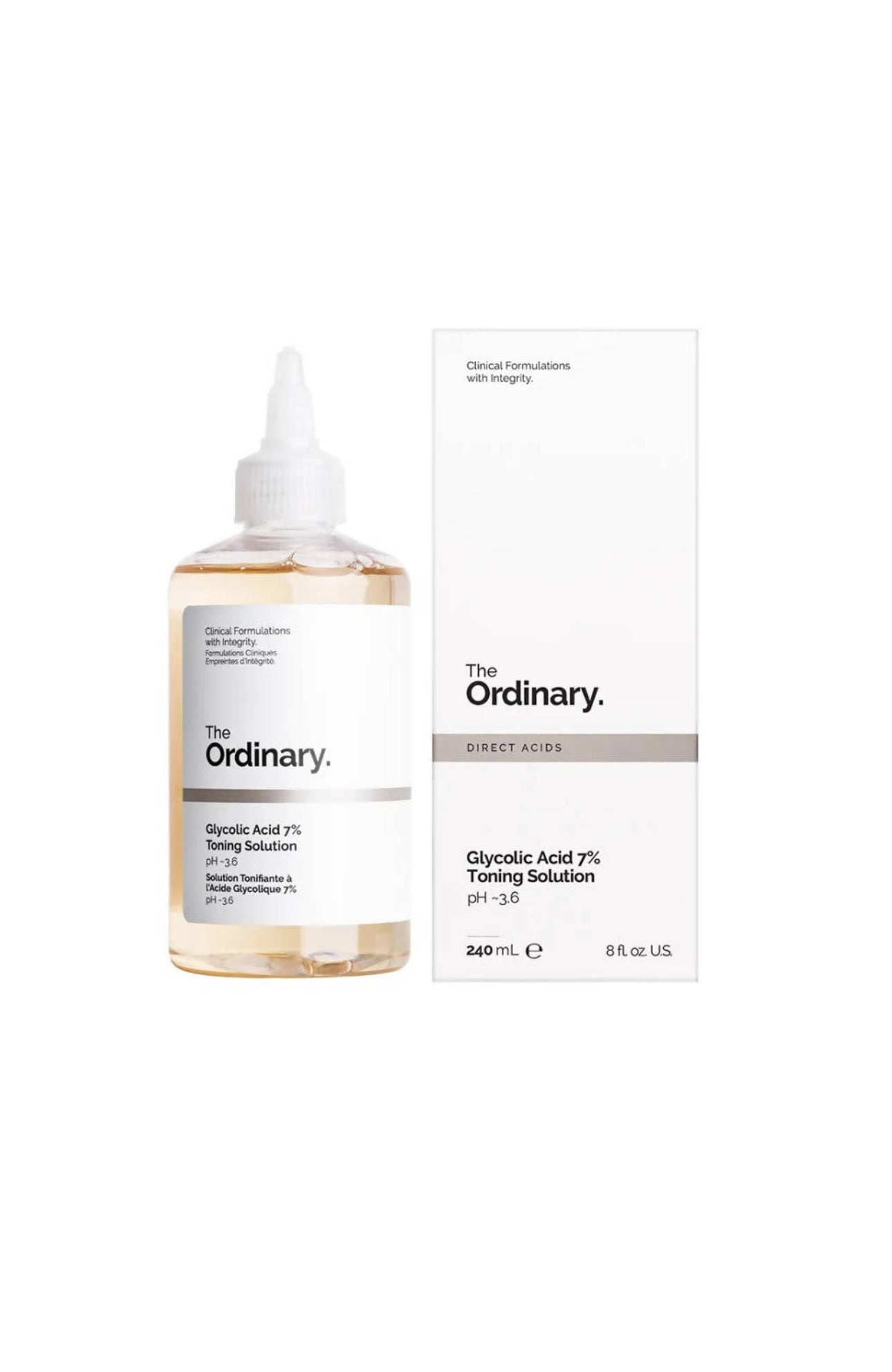 ذا أورديناري تونر مقشر بحمض الجليكوليك 7% – 240 مل  The Ordinary Glycolic Acid 7% Exfoliating Toner – 240ml