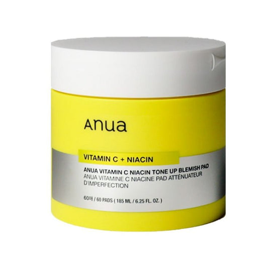 أنوا فيتامين C + نياسيناميد لتفتيح البقع وتوحيد لون البشرة – 185 مل (60 قطعة) Anua Vitamin C + Niacinamide Brightening Pads – 185ml (60 Pads)