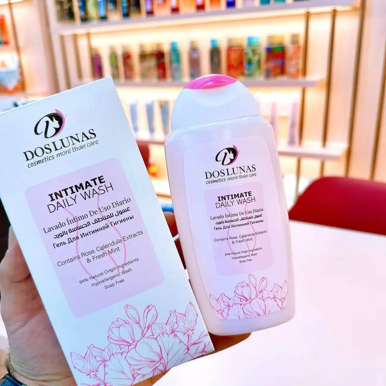 غسول المناطق الحساسة اليومي من دوس لوناس – خلاصة الورد Doslunas Intimate Daily Wash – Rose Extract